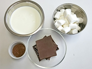 マシュマロ・チョコレート・ムースの材料